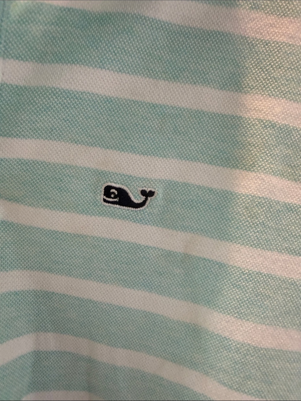 Vineyard Vines Boys' Mint & White Striped Polo - Picture 2 of 4